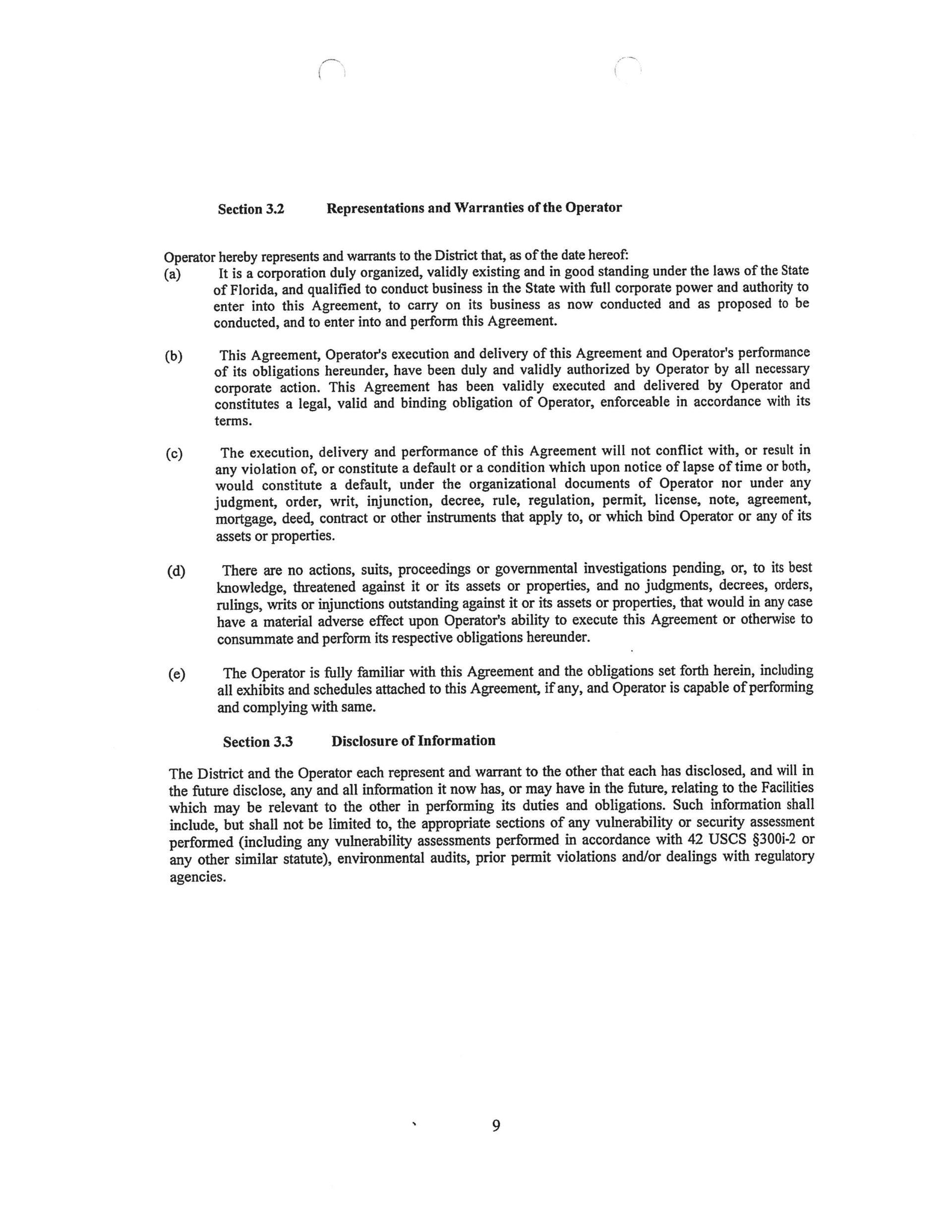 Florida Utility Solutions contract Port of the Islands