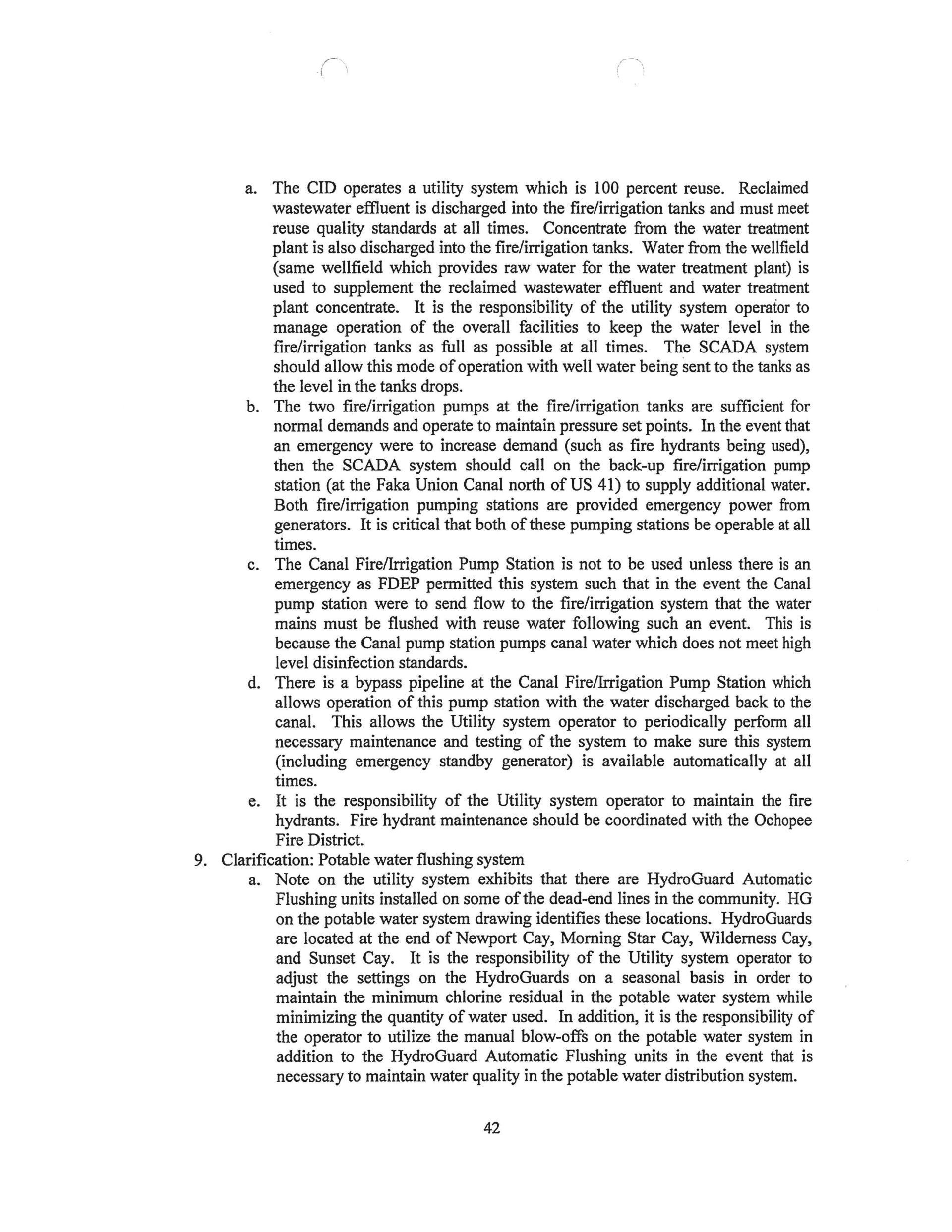 Florida Utility Solutions contract Port of the Islands