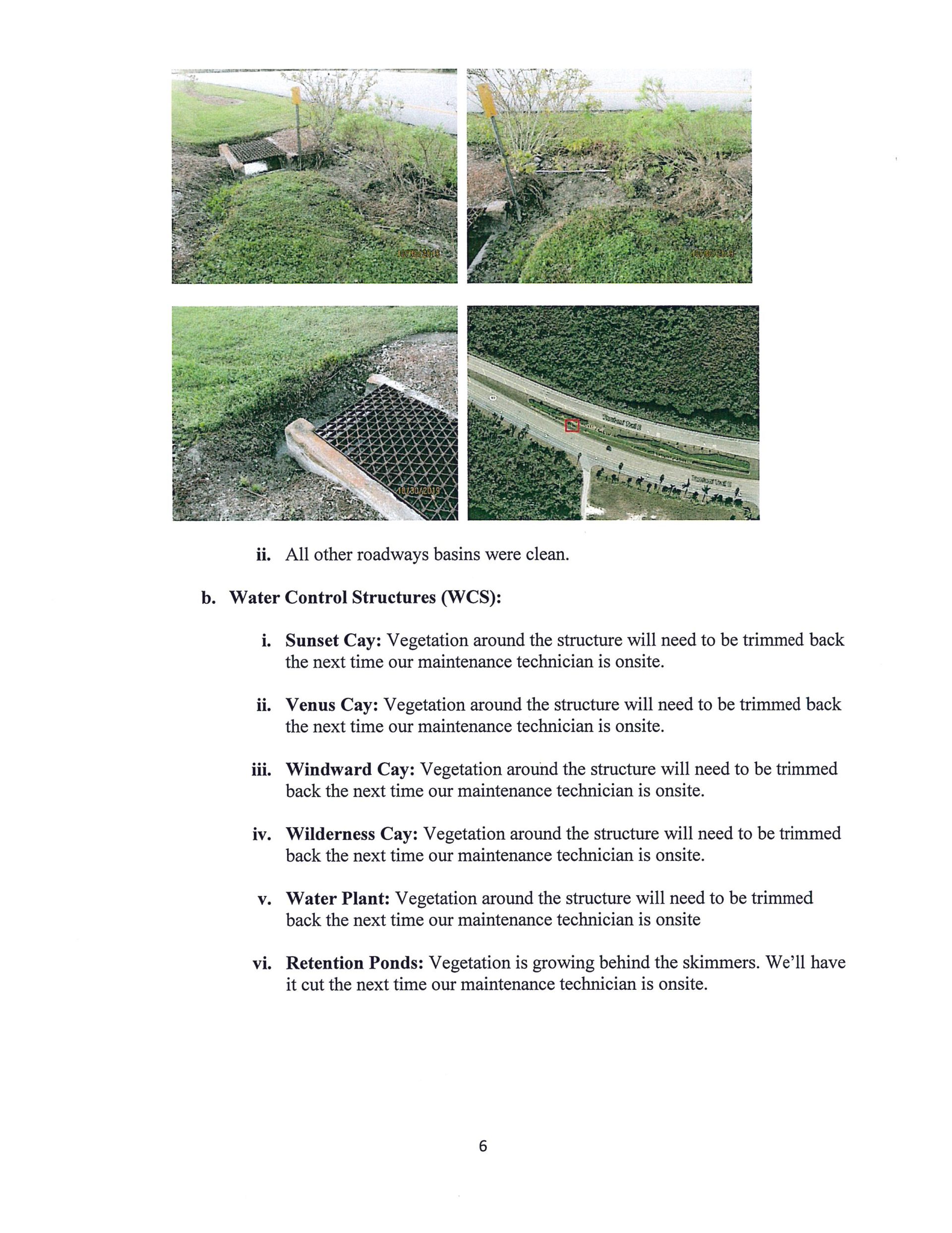 Port of the Islands Page 6 Field Manager Report November 2019
